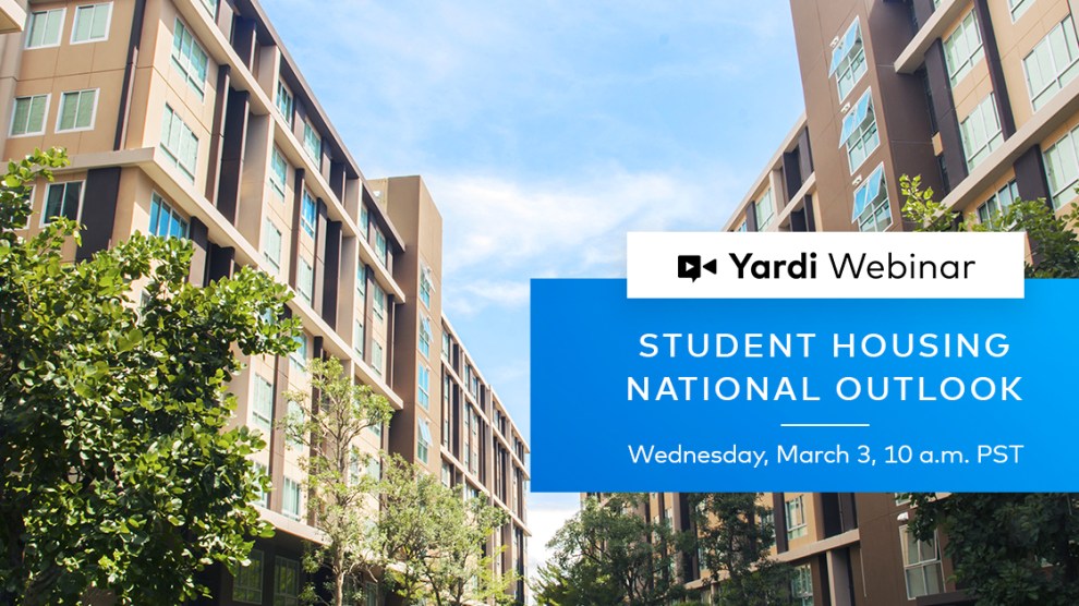 Yardi Matrix Student Housing Webinar Spring 2021