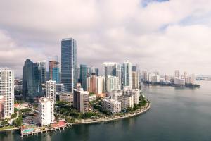 Aerial view of downtown Miami and Brickell