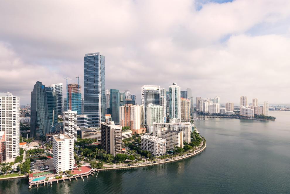 Aerial view of downtown Miami and Brickell