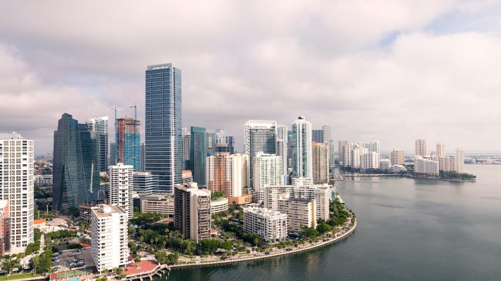 Aerial view of downtown Miami and Brickell