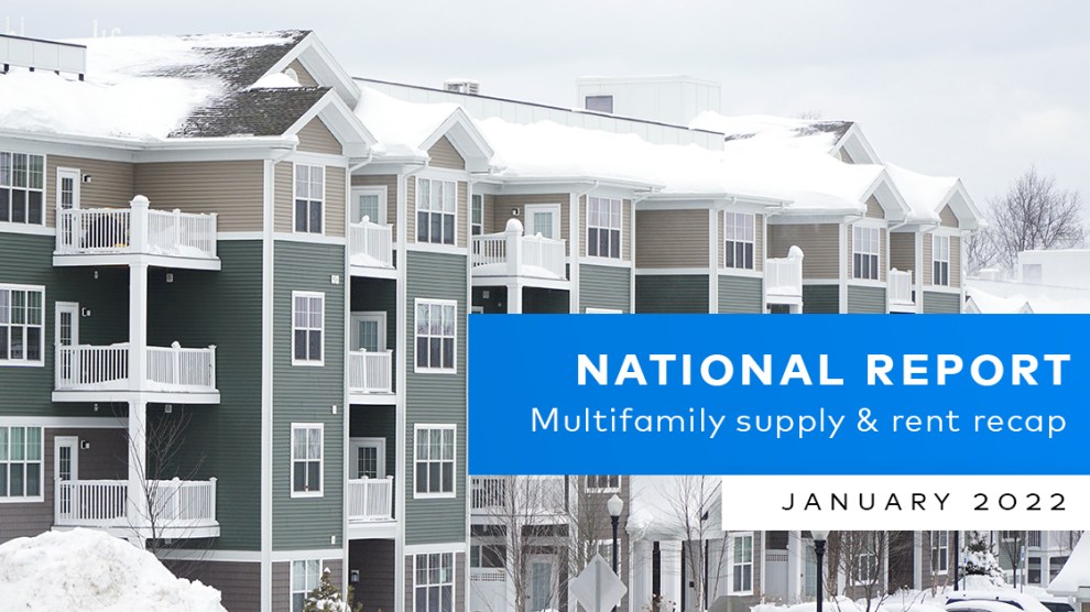 Multifamily Rent Gains Continue in January 2022, Yardi Matrix Reports