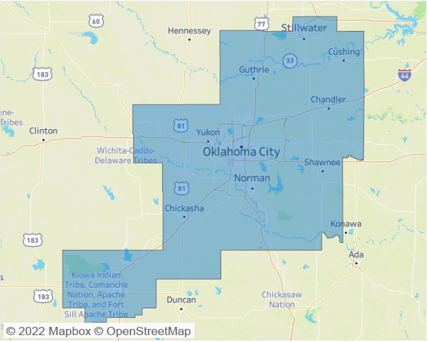 Oklahoma City Map 