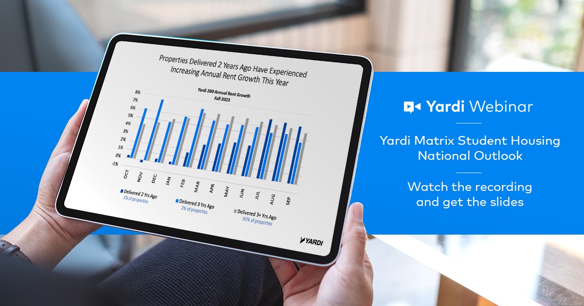 Student Housing Webinar - Fall 2023 - Yardi Matrix Blog