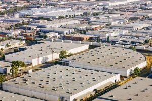 Aerial view of warehouses in City Of Los Angeles, California, USA. Image by simonkr/iStockphoto.com
