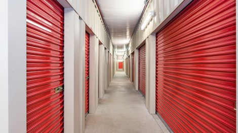 Interiors of a self storage facility