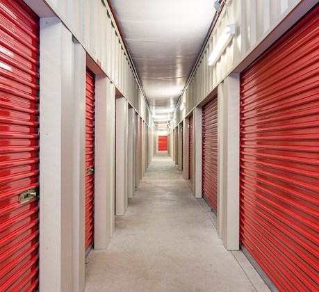 Interiors of a self storage facility