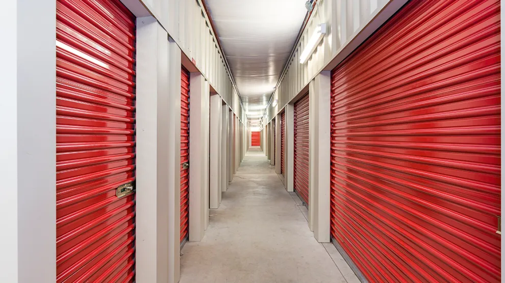 Interiors of a self storage facility