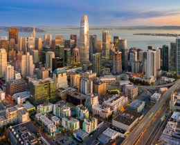 Cover image with aerial view of San Francisco's skyline, used for March 2026 U.S. Office Market Outlook