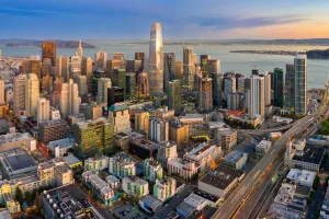 Cover image with aerial view of San Francisco's skyline, used for March 2026 U.S. Office Market Outlook
