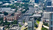 Midtown Atlanta Cityscape and Highway Traffic