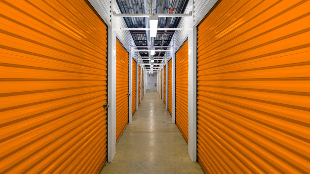 Inside climate controlled storage units.
