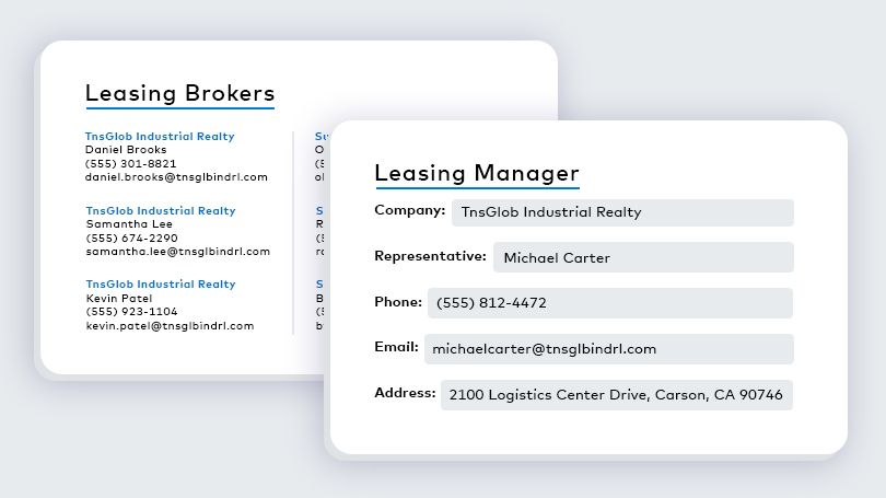 Industrial leasing data preview