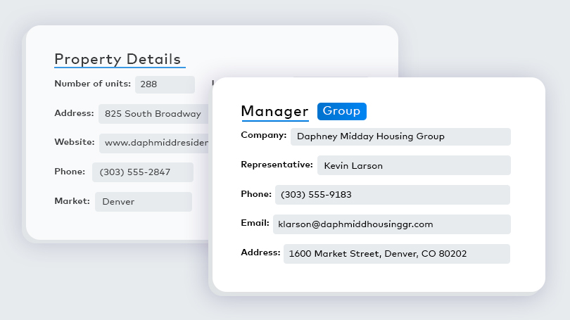 Multifamily management data preview